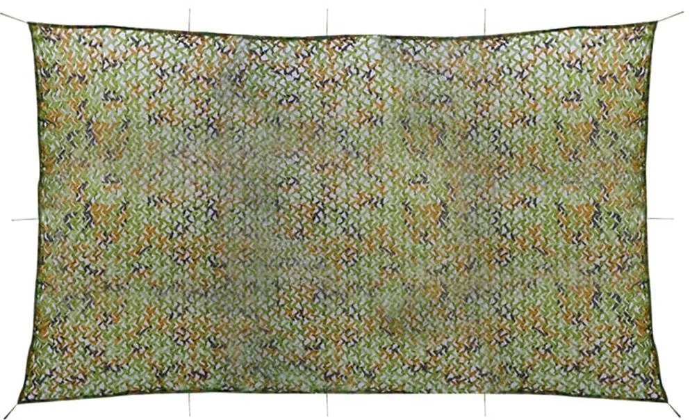 vidaXL Rede de camuflagem com saco de armazenamento 3x6 m verde