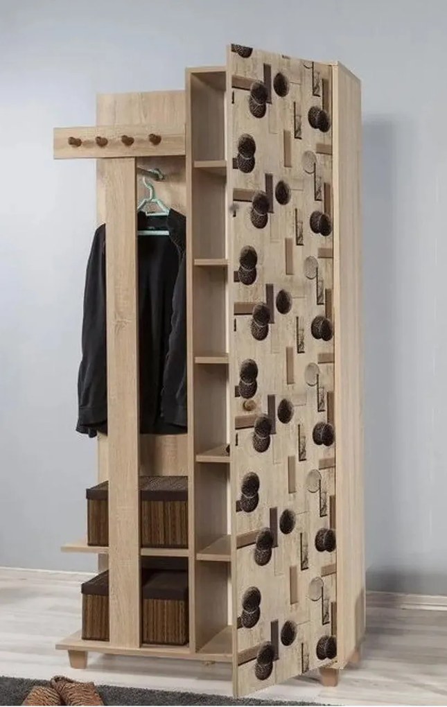 Hall Stand Garmanto – Carvalho Sonoma – 90x192x36 cm