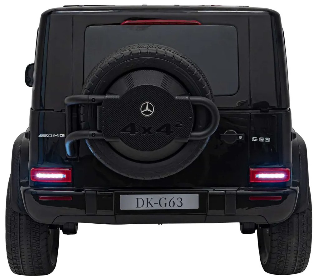 Carro elétrico para Crianças 24V 4x4 200W Mercedes Benz G63 AMG XXL Rodas de EVA, Assento de couro Preto