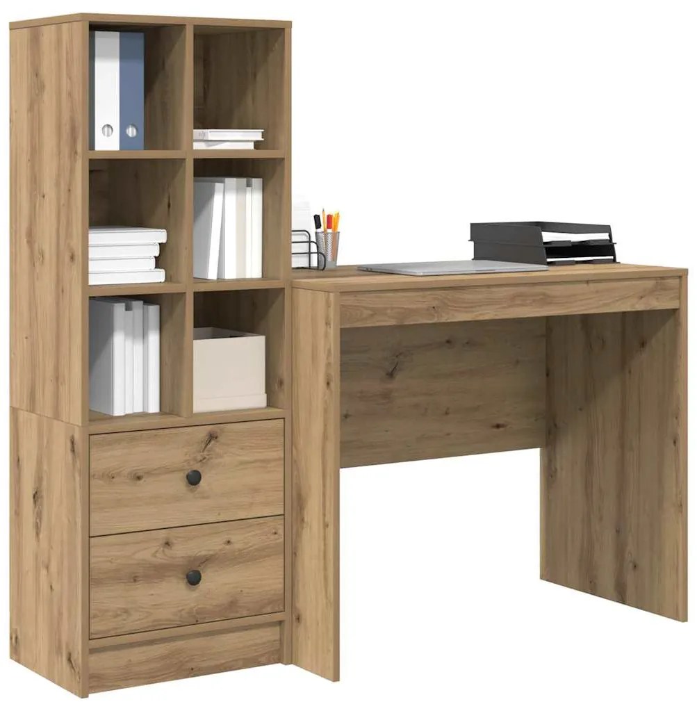 Mesa com Armazenamento Carvalho Artisan Madeira Engenheirada
