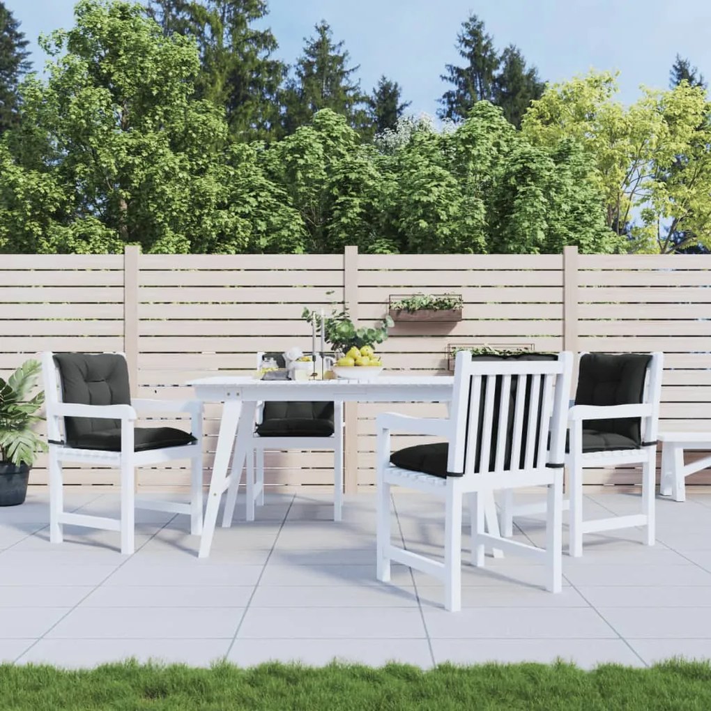 vidaXL Almofadões lombares p/ cadeiras de jardim 4pcs tecido preto