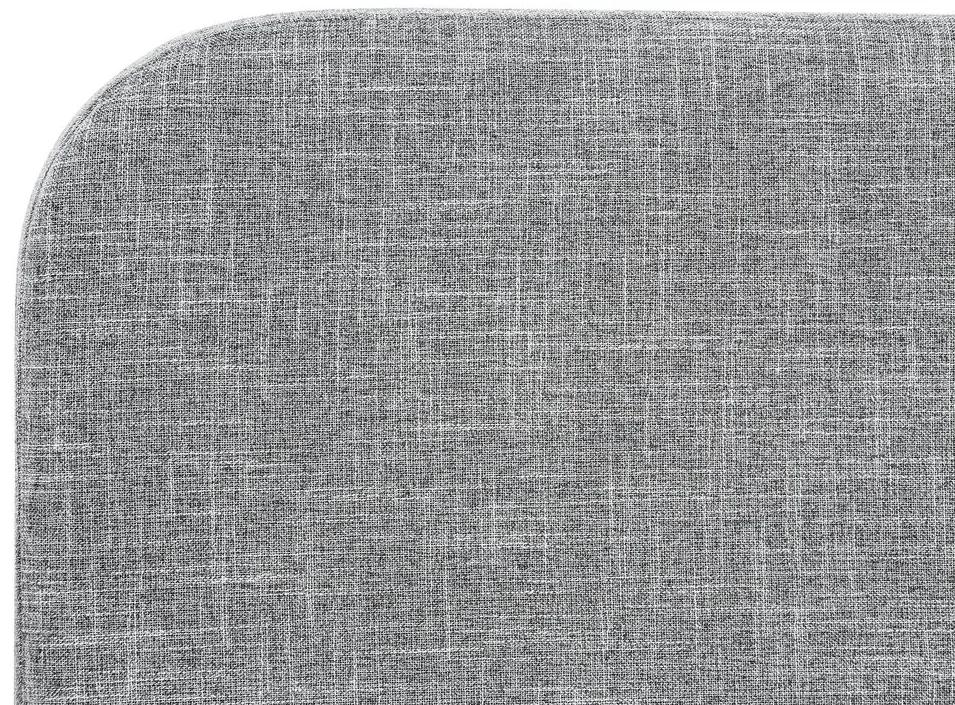 Cama de casal em tecido cinzento claro 140 x 200 cm RENNES Beliani