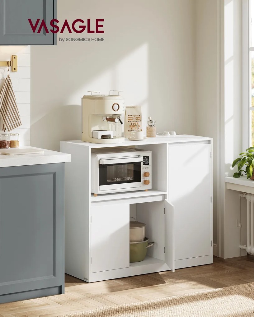 Armário de cozinha 40 x 90 x 90 cm com bancada e arrumação versátil Branco