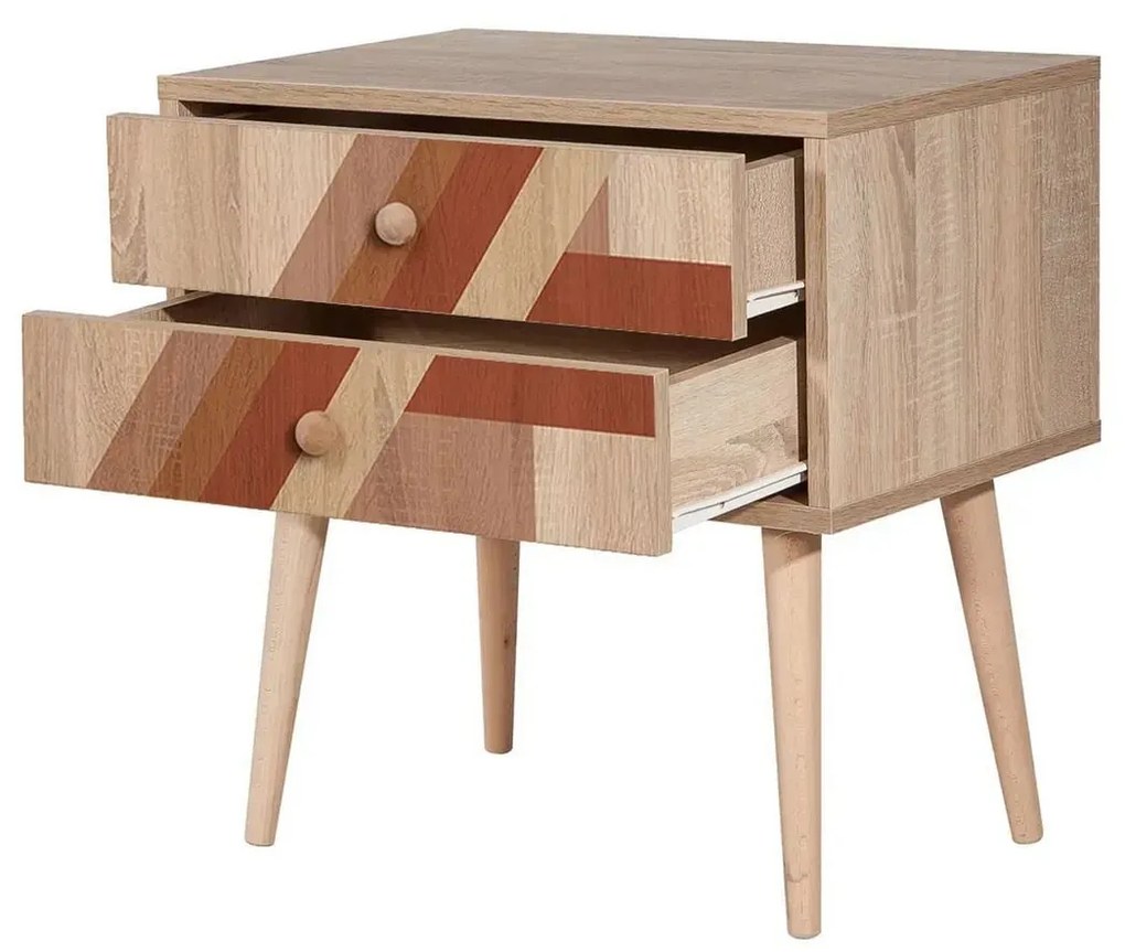 Mesa de Cabeceira City Two – Multicolor – 60x61x40 cm