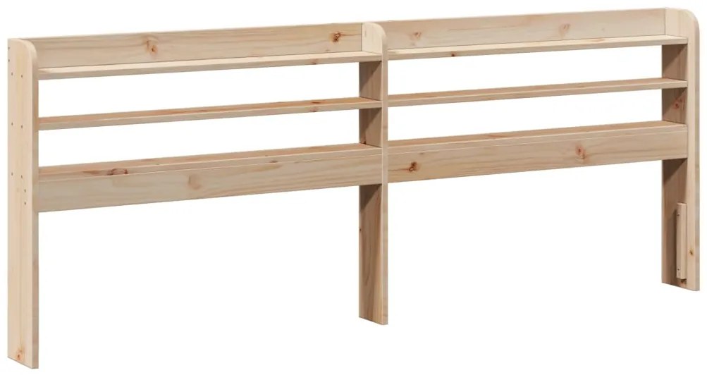 Estrutura de cama com cabeceira 200x200 cm pinho maciço