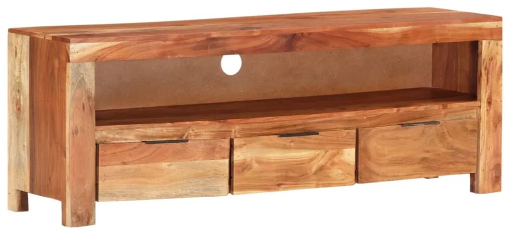 vidaXL Móvel de TV 110x30x40 cm madeira de acácia maciça