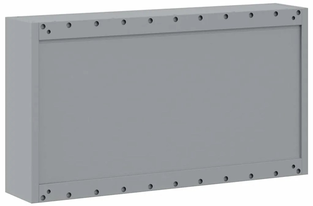 Armário de Ferramentas VidaXL Montado na Parede Preto 100x20x55 cm Aço