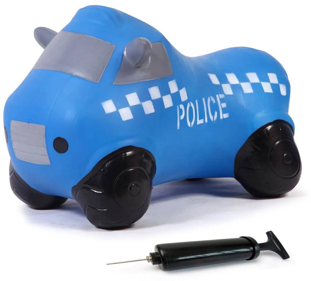 Carro policia insuflável Saltitante Infantil com bomba