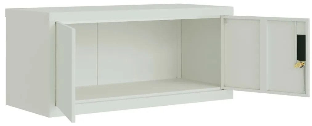 Arquivador 90x40x145 cm aço cinzento-claro