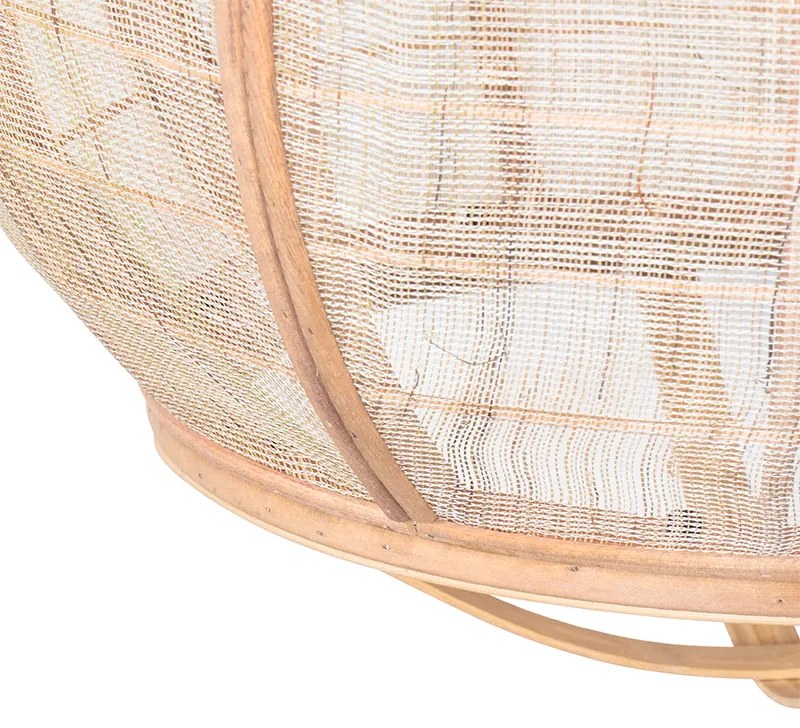 Candeeiro de suspensão oriental castanho 58 cm - Pascal