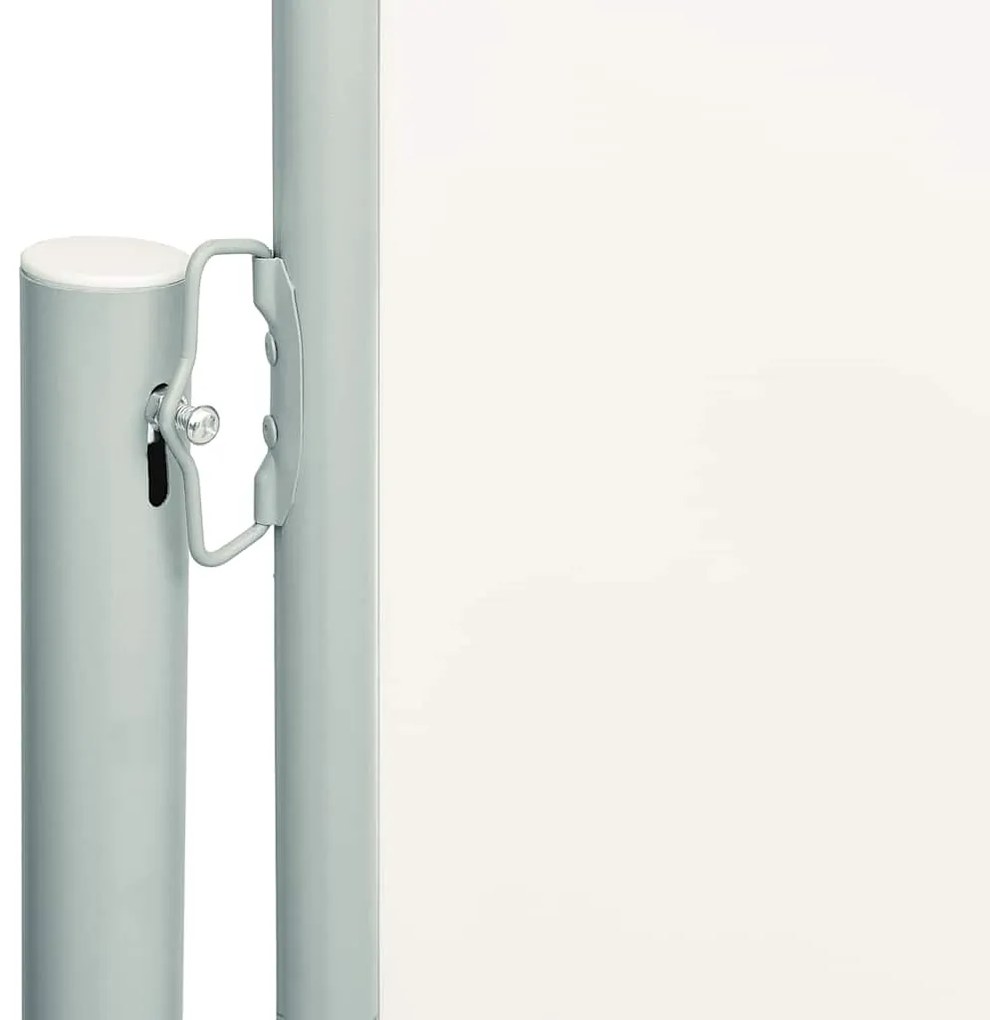 Toldo lateral retrátil para pátio 117x600 cm cor creme