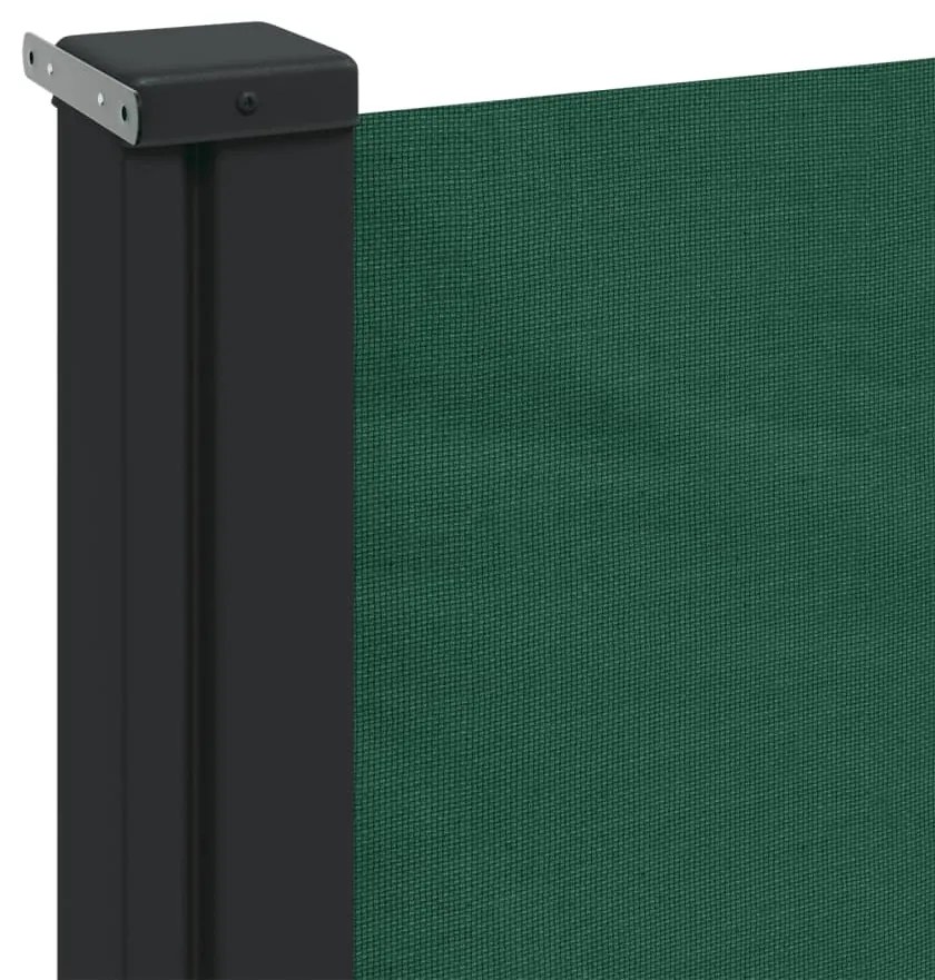 Toldo lateral retrátil 120x500 cm verde-escuro