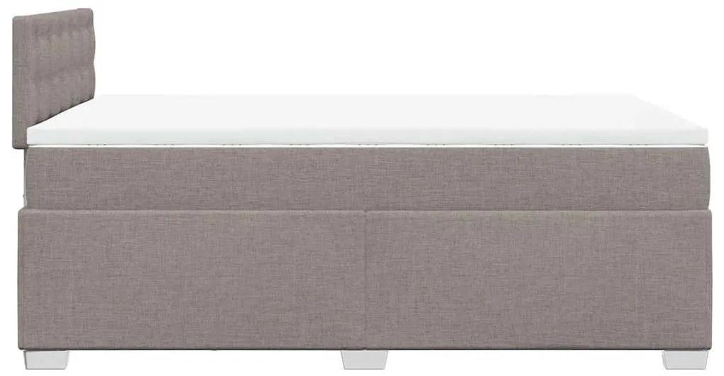 Cama boxspring c/ colchão 120x190cm tecido castanho-acinzentado