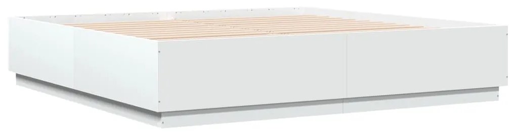 Estrutura de cama 200x200 cm derivados de madeira branco
