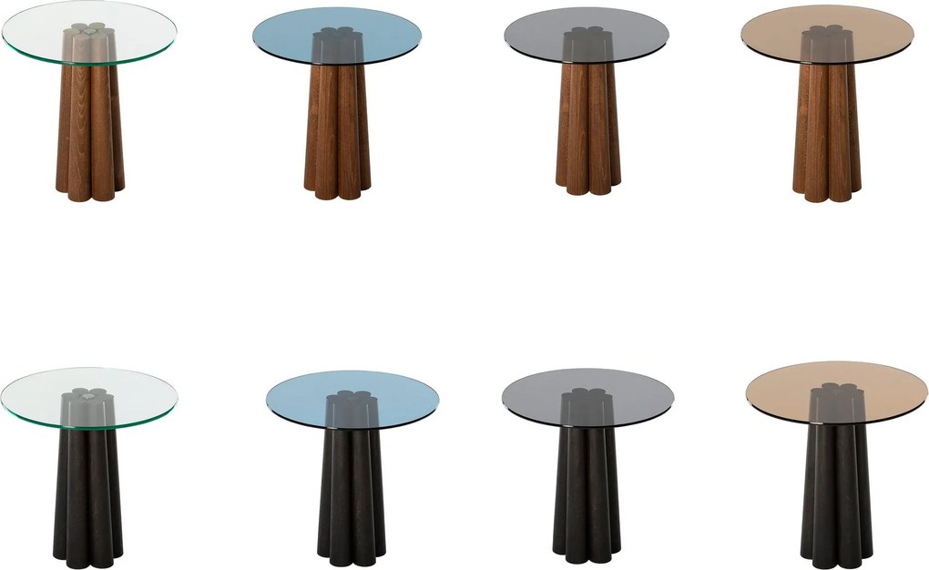 Mesa de Centro Thales – Preto e Azul – 50x50x50 cm