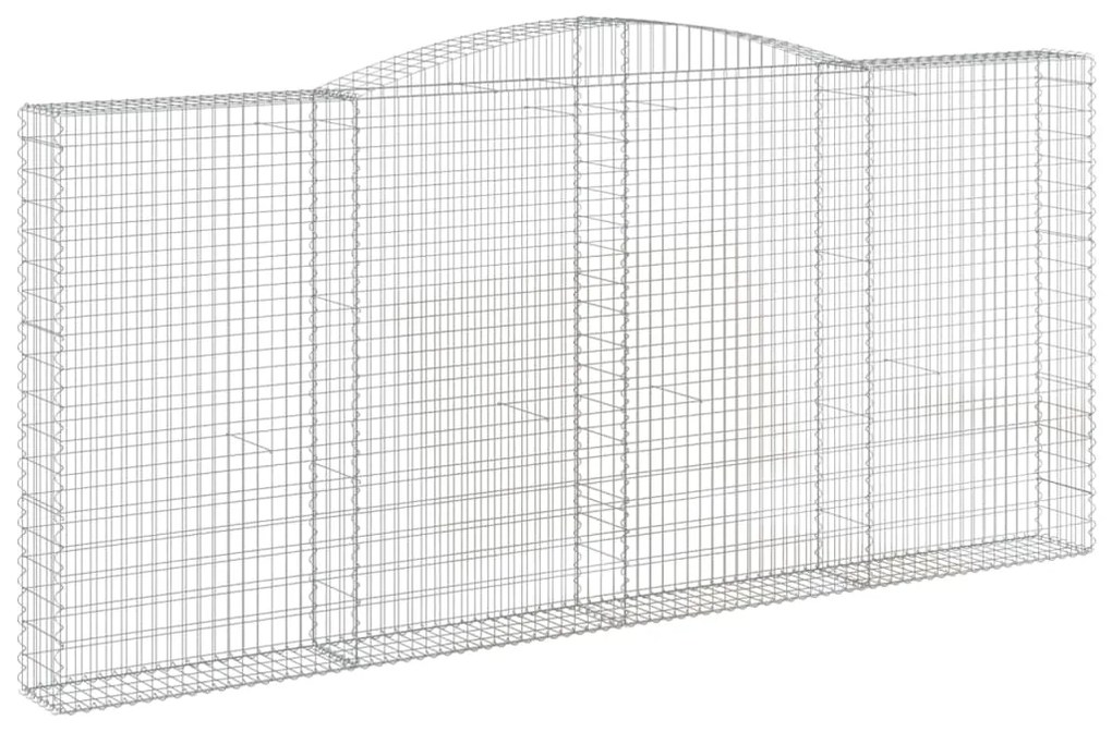 Cestos gabião arqueados 2pcs 400x30x180/200cm ferro galvanizado