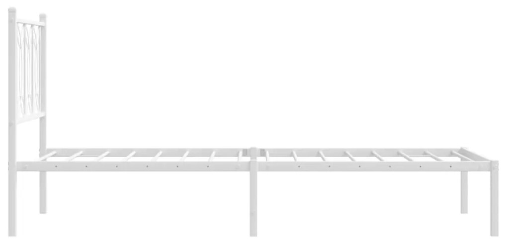 Estrutura de cama com cabeceira 90x200 cm metal branco