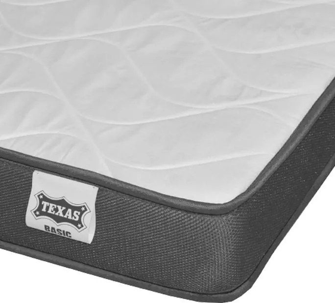 Cama "Lorenzo" - 120x190 cm - Branco - Polipele PU - Somier Incluído -