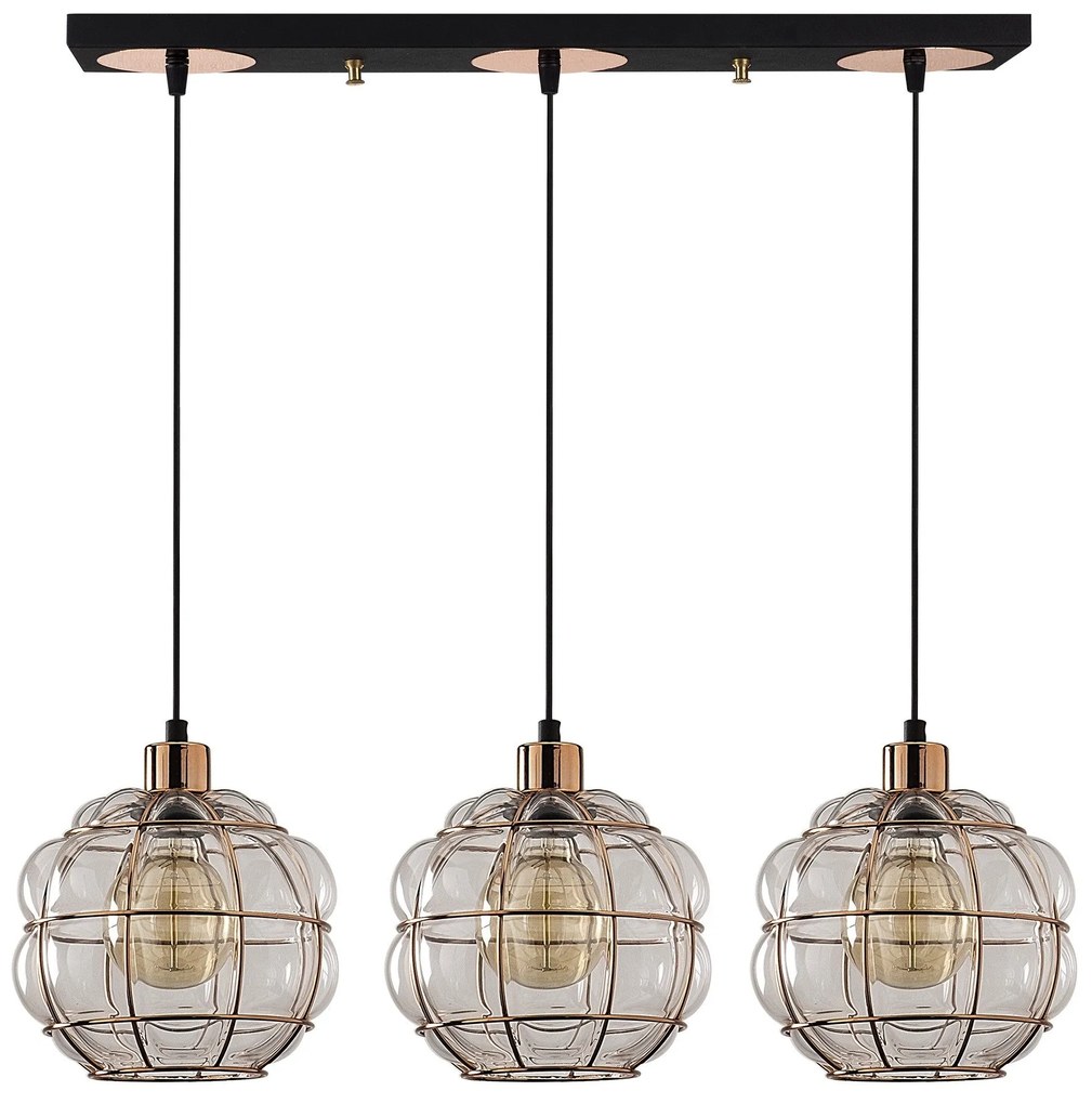 Candeeiro Suspenso Safderun – Cobre – Diâmetro 73 cm, Altura 111 cm