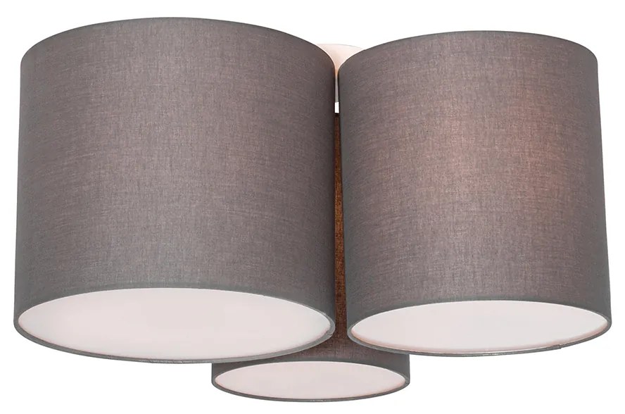 Candeeiro de teto moderno taupe 3 luzes - Multidrum Moderno