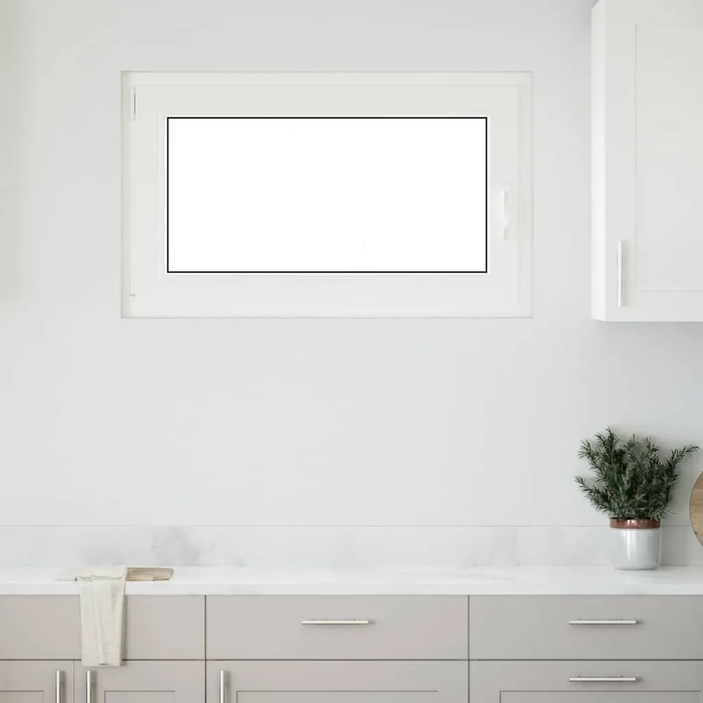 vidaXL Janela de porão "RISOR" 100x70 cm oscilobatente DIN esquerda branca