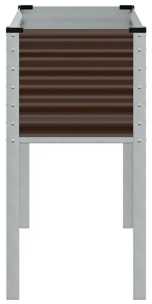 Vaso/floreira de jardim 100x41x90 cm aço castanho