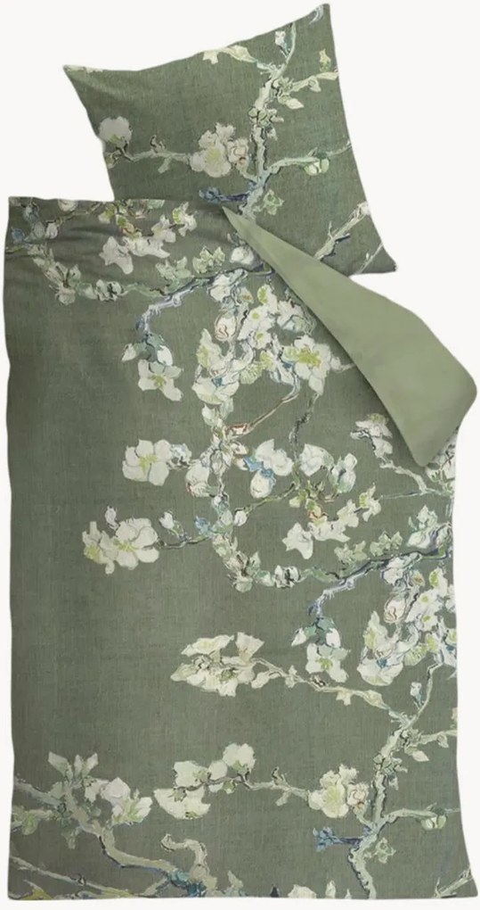 Conjunto de roupa de cama em cetim de algodão Blossoming
