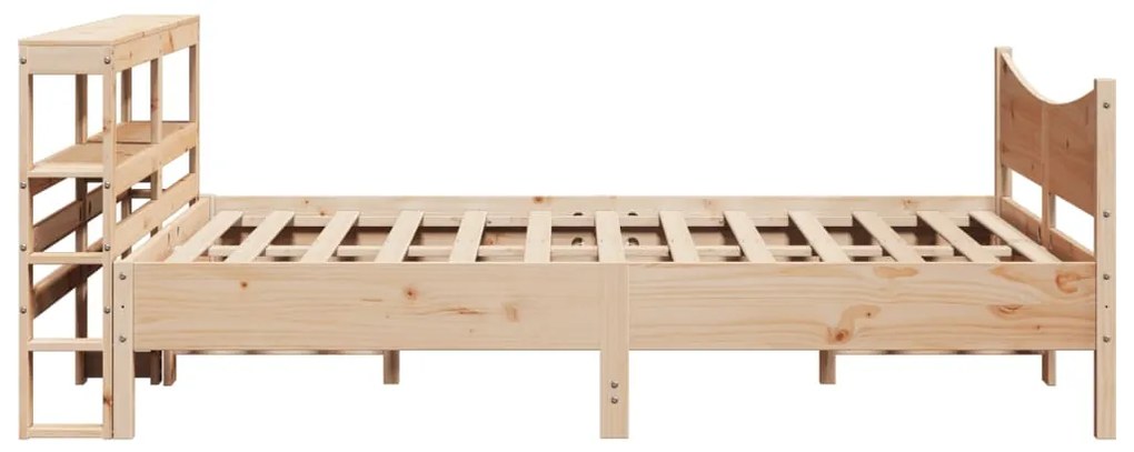 Estrutura de cama com cabeceira 120x200 cm pinho maciço