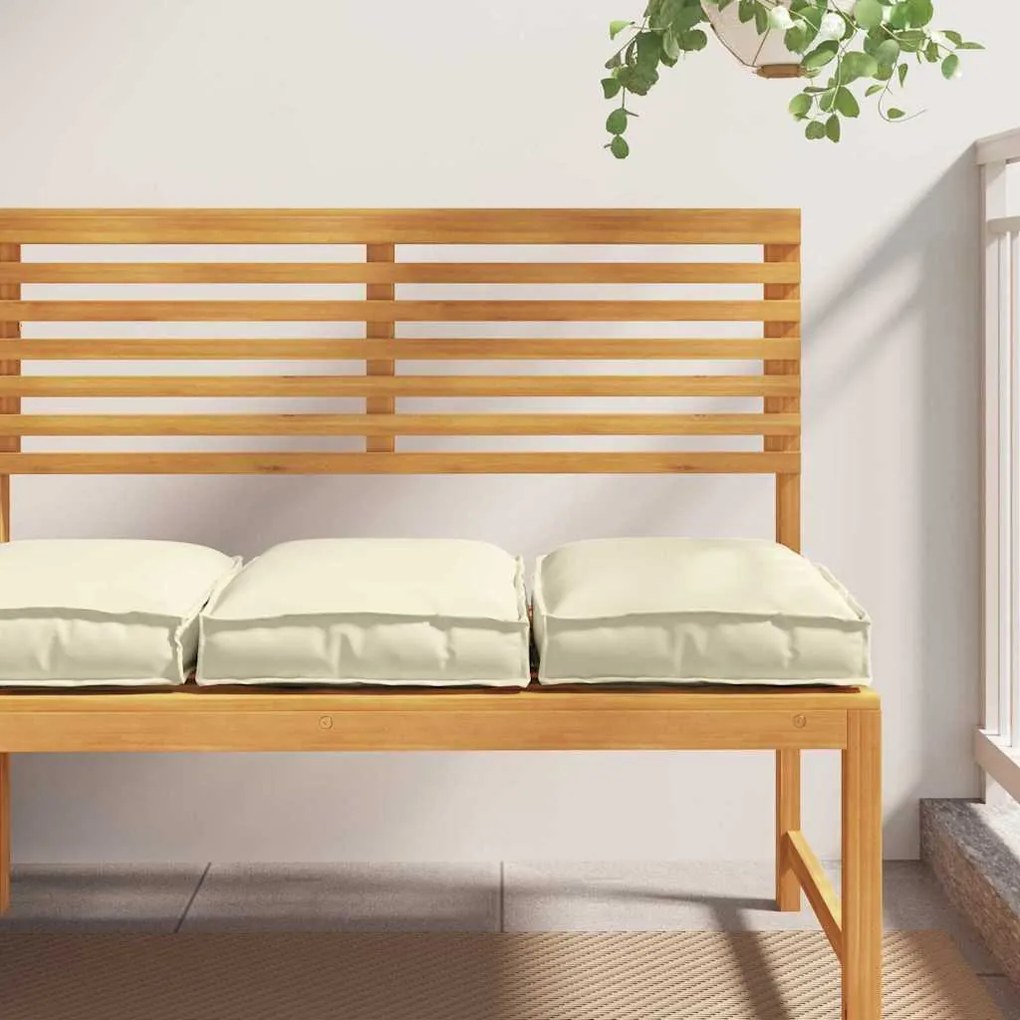 vidaXL Almofada 2 pcs Creme 40 x 40 x 8 cm Tecido Oxford