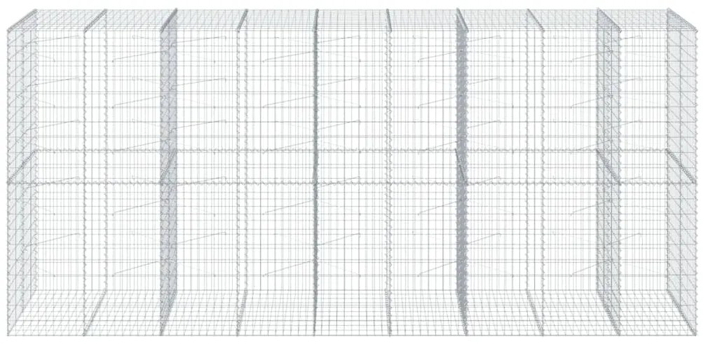 Cesto gabião com cobertura 450x100x200 cm ferro galvanizado