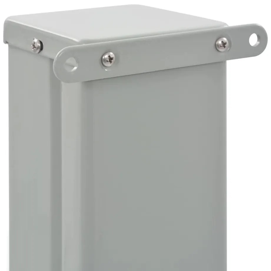 Toldo lateral retrátil para pátio 120x300 cm cinzento