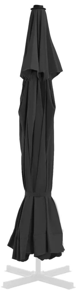 Tecido de substituição p/ guarda-sol exterior 515 cm preto