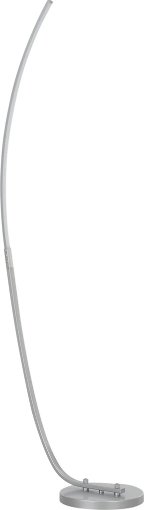 HOMCOM Candeeiro LED com 3 níveis de luminosidade ajustáveis, candeeiro de pé moderno com interruptor de pé, prateado | Aosom Portugal