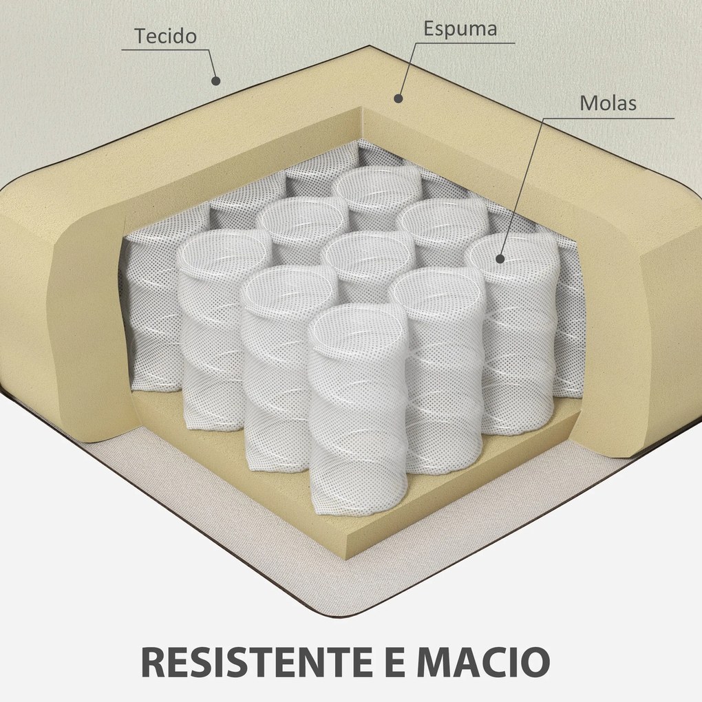 Sofá Sala de Estar Estofada em Veludo Poltrona de Leitura com Assento com Botões e Pés de Madeira 76x79x82 cm Creme
