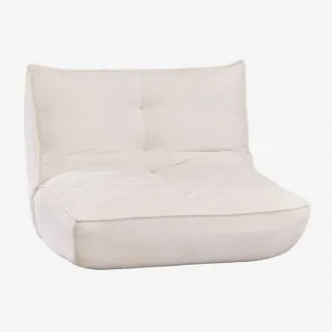 Pack De 2 Poltronas Reclináveis Estofadas Mati Tecido Branco Quebrado - Sklum