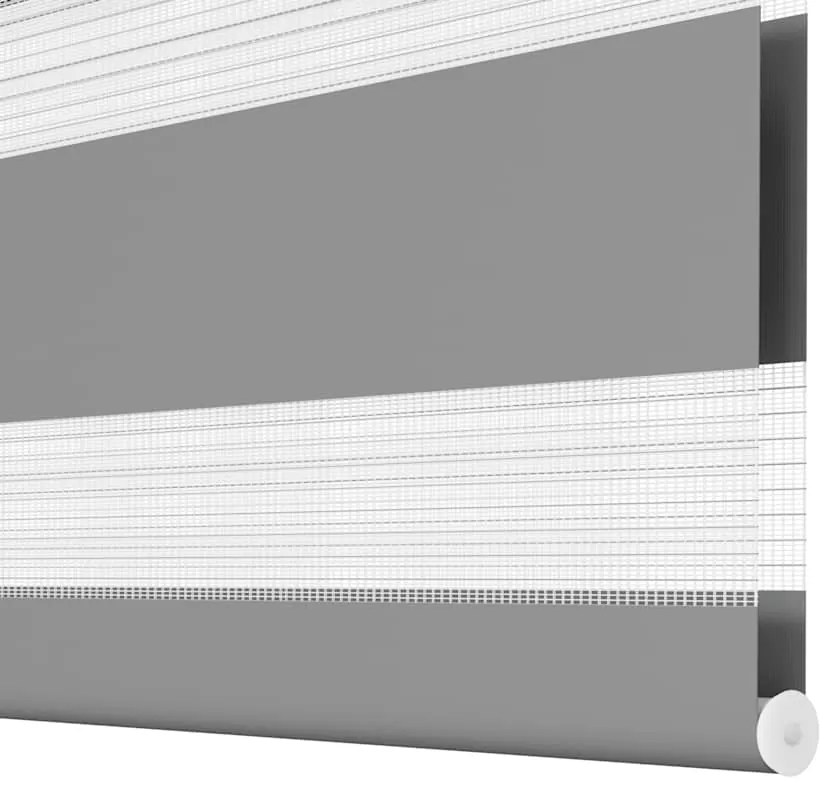 Estore de rolo 80 x 150 cm, linhas de zebra / Cinza