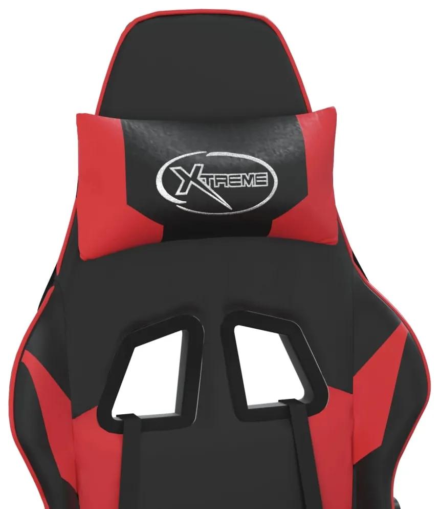 Cadeira gaming couro artificial preto e vermelho