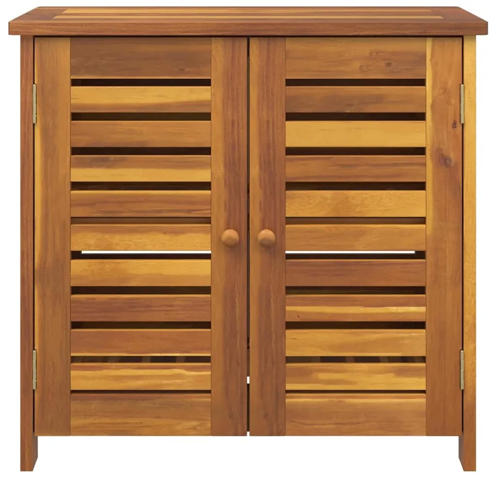 Armário de Jardim com armazenamento com porta Castanho 78 x 36.5 x 78c