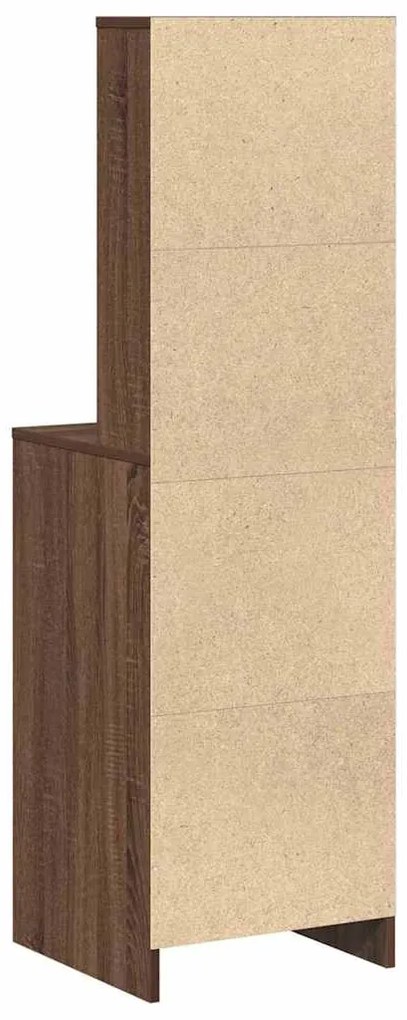 Armário Alto Castanho Carvalho 40x41x135 cm Madeira de Engenharia