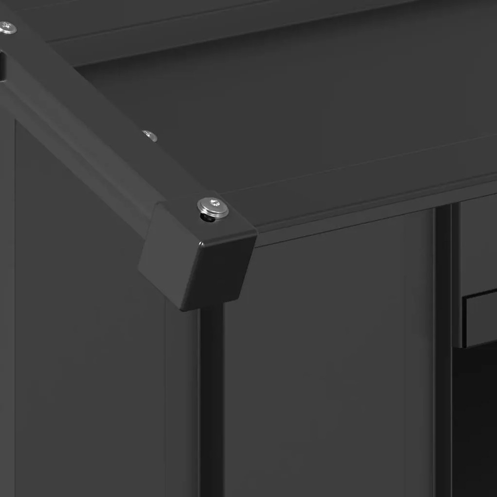 Casota para cães com telhado 85x107x81 cm aço galvanizado