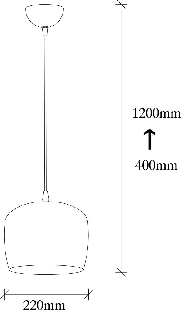 Candeeiro Suspenso Dodo – Preto – 22 x 22 cm