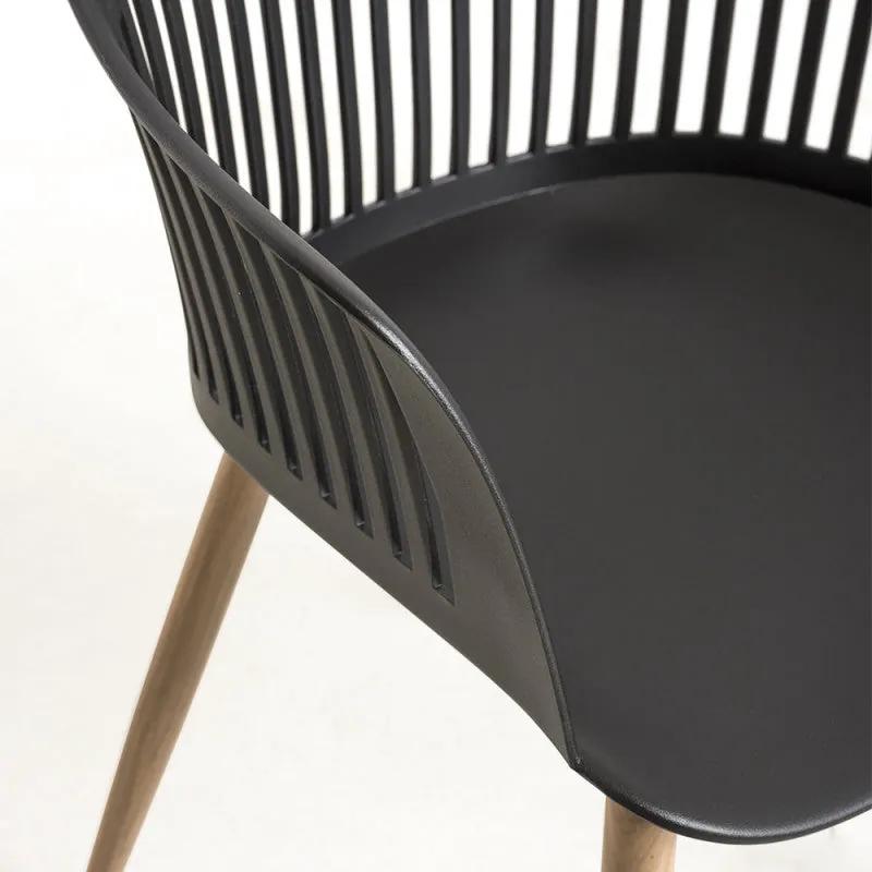 Conjunto de 2 Cadeiras Salsi Preto - Design Nórdico