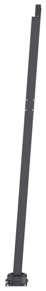Toldo retrátil manual com LED 350x250 cm laranja e castanho