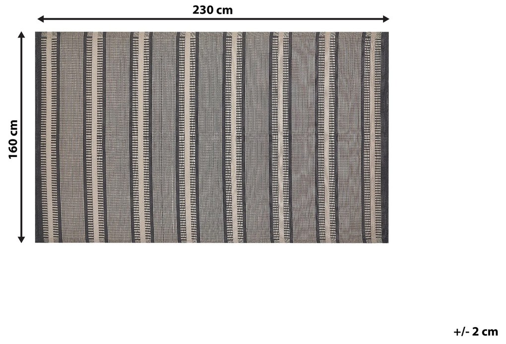 Tapete de exterior creme e preto 160 x 230 cm MANSA Beliani