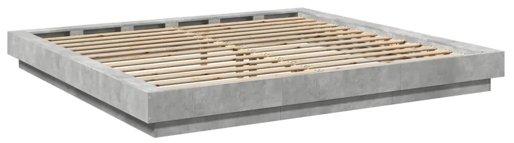 Estrutura de cama 180x200 cm derivados de madeira cinza cimento