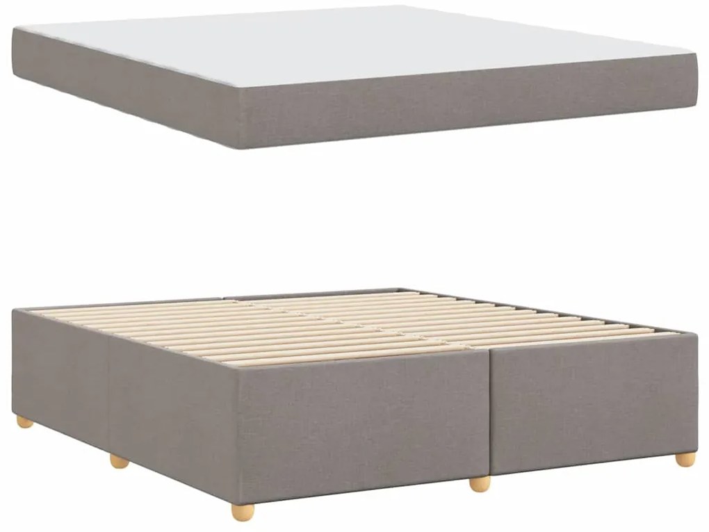 Estrutura da Cama Cinzento-acastanhado 180 x 200 cm tecido