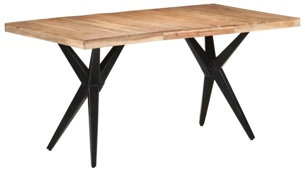 Mesa de jantar 160x80x76 cm madeira de acácia maciça