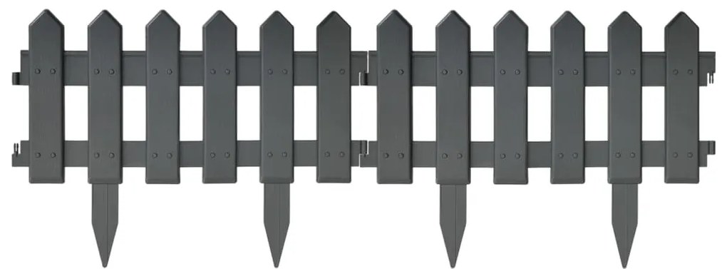 Bordas de relvado 25 pcs 10 m PP antracite