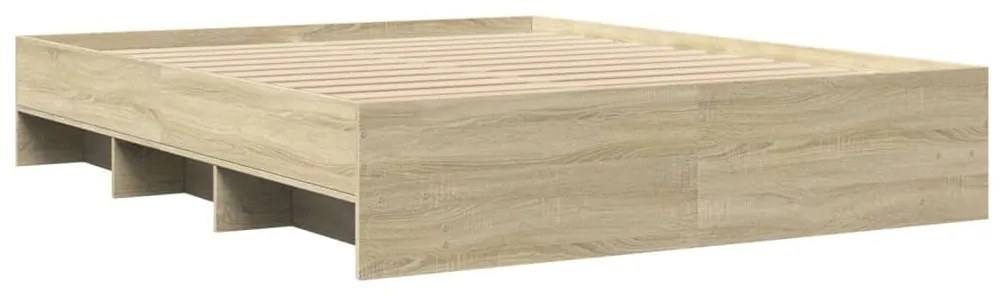 Estrutura cama s/ colchão derivados de madeira carvalho sonoma