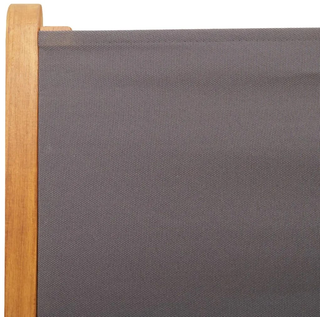 Cadeiras jardim reclin. 8 pcs tecido/madeira maciça antracite
